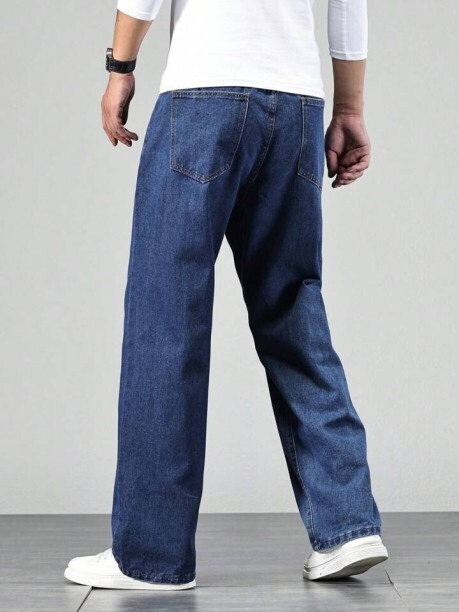 Vasura Jeans Loose Fit Mid Rise Dark Blue Men Denim Jeans - Image 2