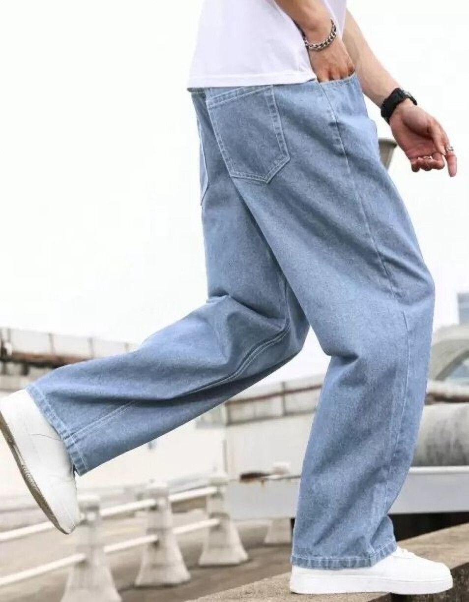 Vasura Jeans Boot-Leg Mid Rise Light Blue Men Denim Jeans - Image 3