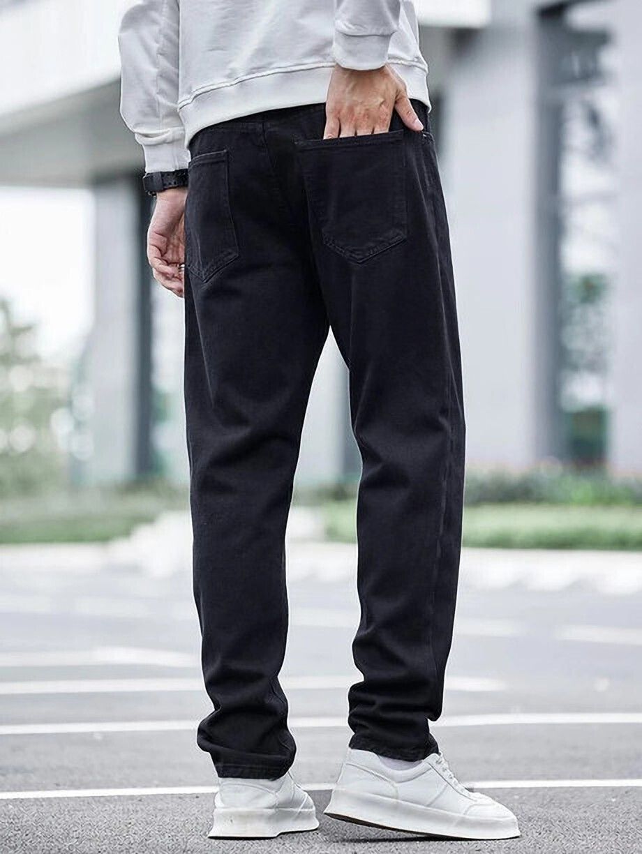 Vasura Jeans Loose Fit Mid Rise Black Men Denim Jeans - Image 2
