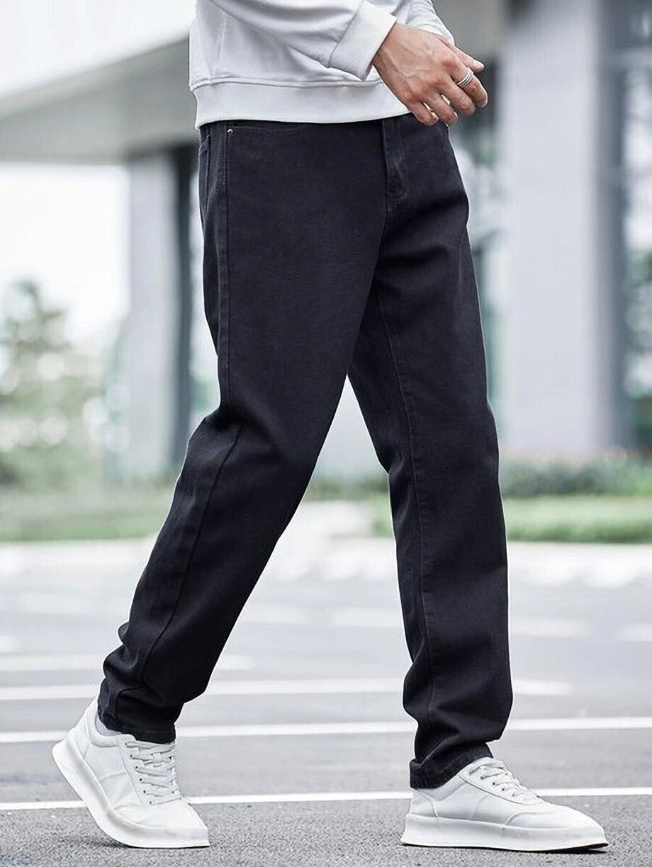 Vasura Jeans Loose Fit Mid Rise Black Men Denim Jeans - Image 3