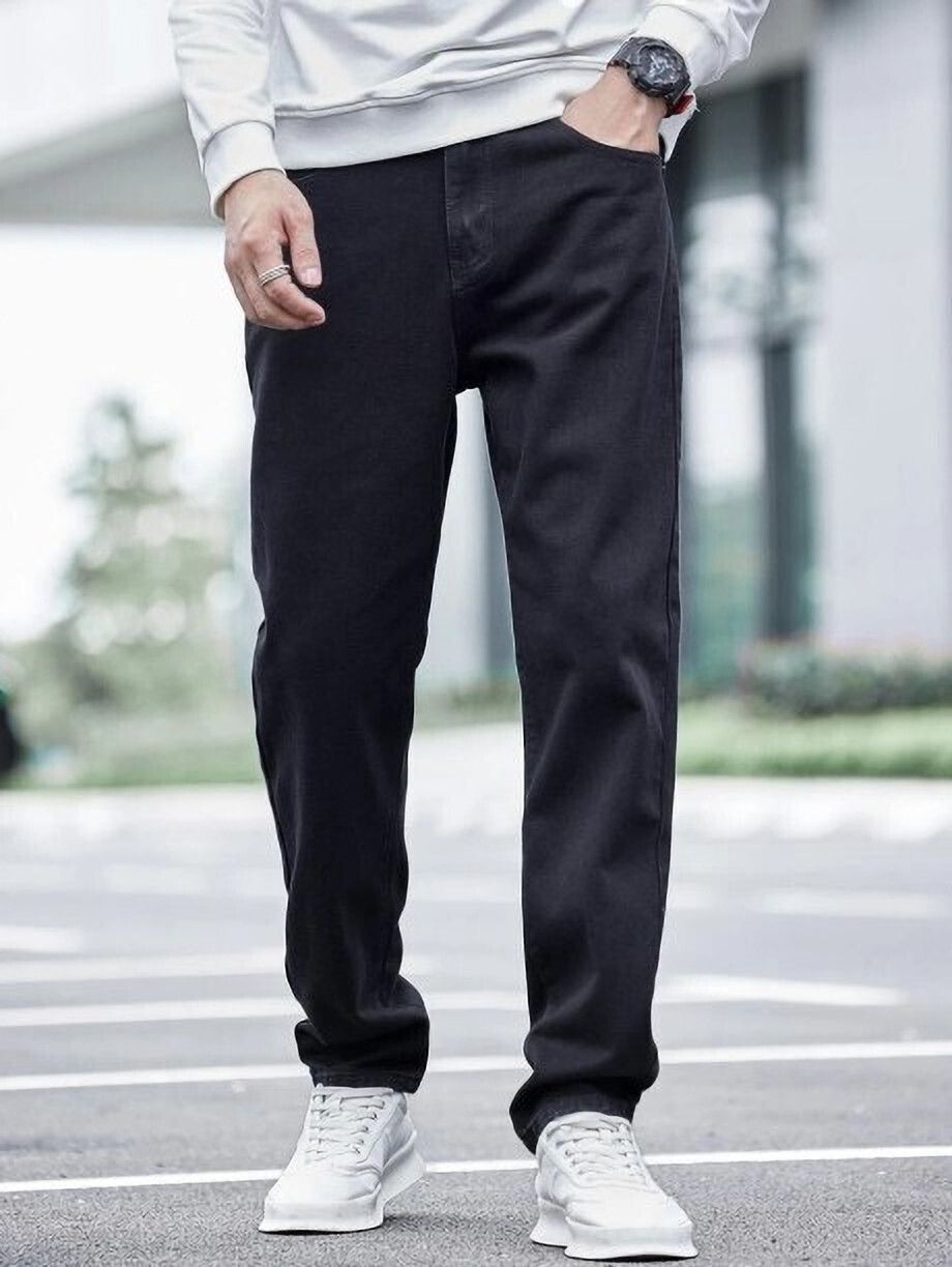 Vasura Jeans Loose Fit Mid Rise Black Men Denim Jeans