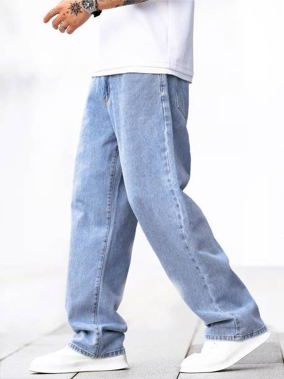 Vasura Jeans Loose Fit Mid Rise Light Blue Men Denim Jeans - Image 3