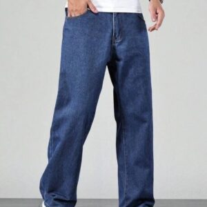 Vasura Jeans Loose Fit Mid Rise Dark Blue Men Denim Jeans
