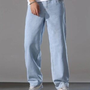 Vasura Jeans Straight Fit Mid Rise Light Blue Men Denim Jeans