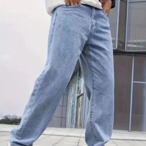 Vasura Jeans Loose Fit Mid Rise Light Blue Men Denim Jeans