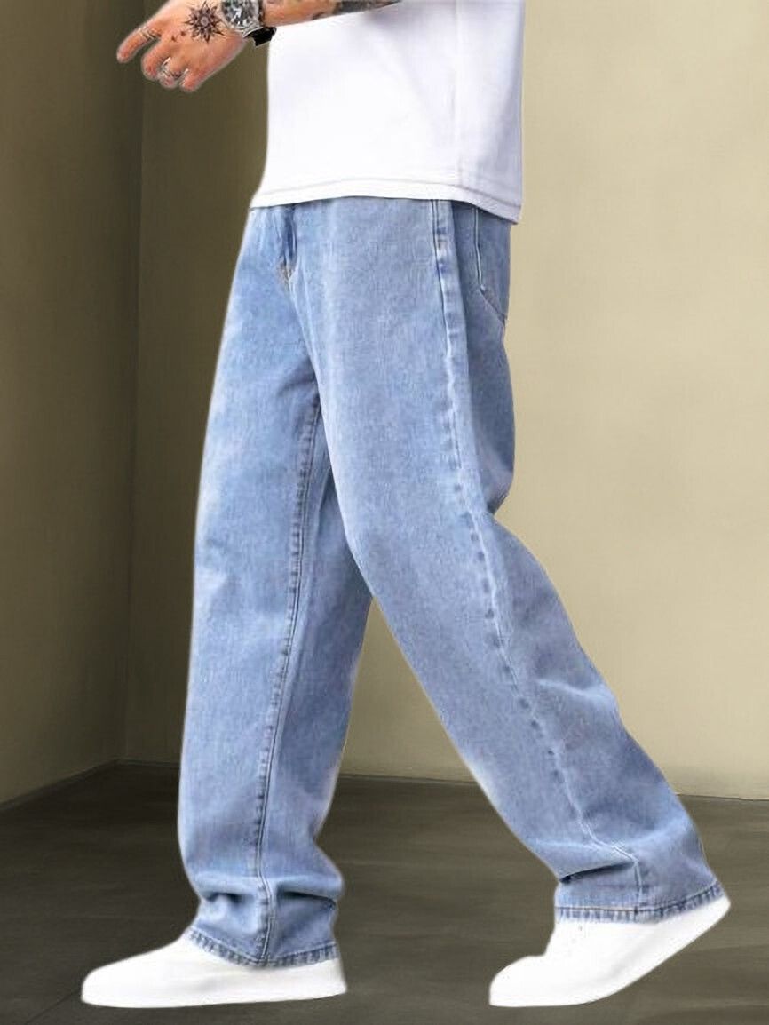 Vasura Jeans Straight Fit Mid Rise Light Blue Men Denim Jeans - Image 4