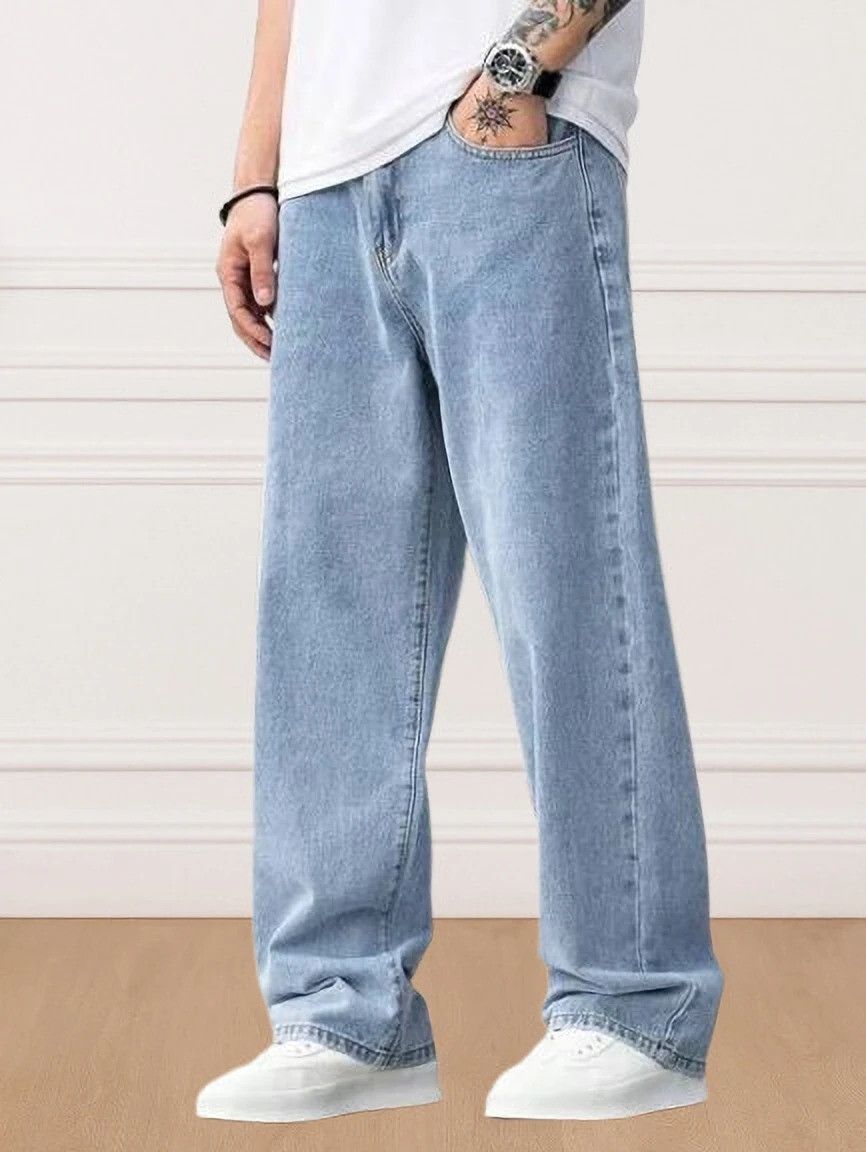 Vasura Jeans Straight Fit Mid Rise Light Blue Men Denim Jeans