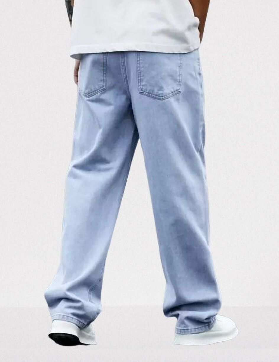 Vasura Jeans Loose Fit Mid Rise Light Blue Men Denim Jeans - Image 2