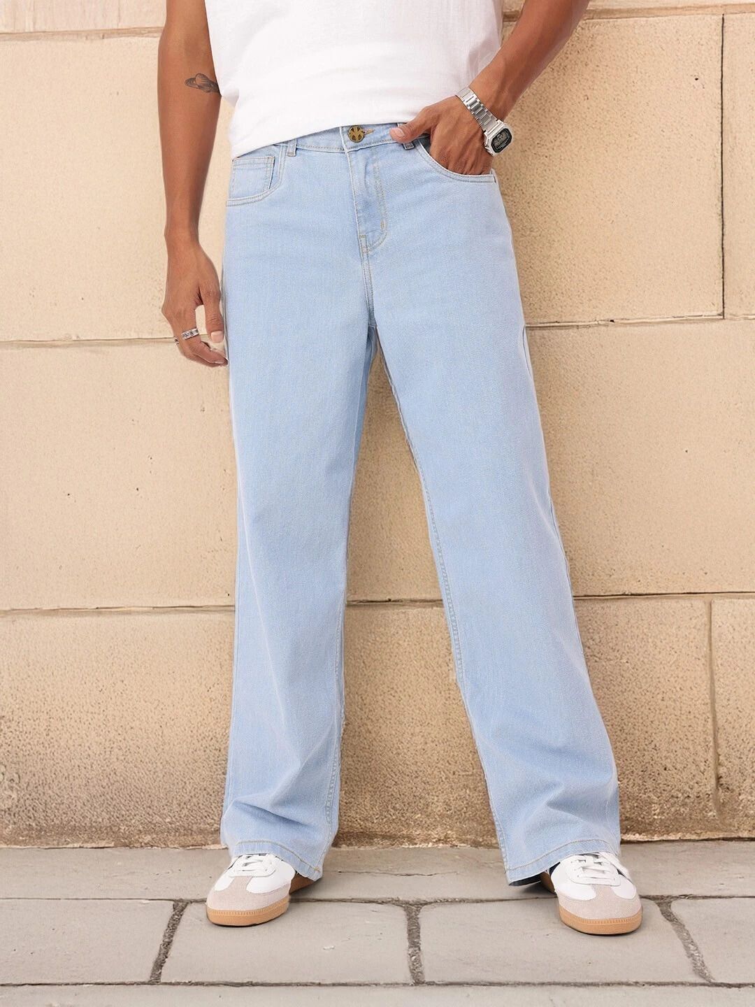Vasura Jeans Boot-Leg Mid Rise Light Blue Men Denim Jeans