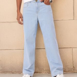 Vasura Jeans Loose Fit Mid Rise Light Blue Men Denim Jeans