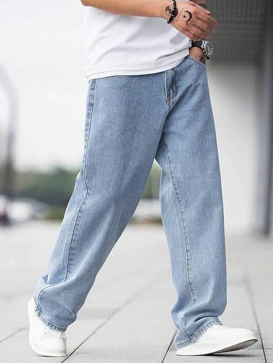 Vasura Jeans Loose Fit Mid Rise Light Blue Men Denim Jeans