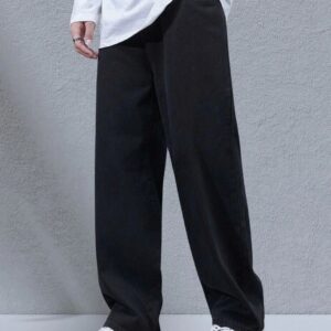Vasura Jeans Loose Fit Mid Rise Black Men Denim Jeans