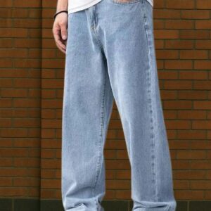 Vasura Jeans Loose Fit Mid Rise Light Blue Men Denim Jeans