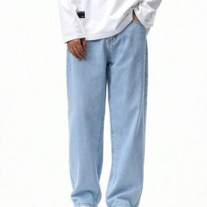 Vasura Jeans Straight Fit Mid Rise Light Blue Men Denim Jeans